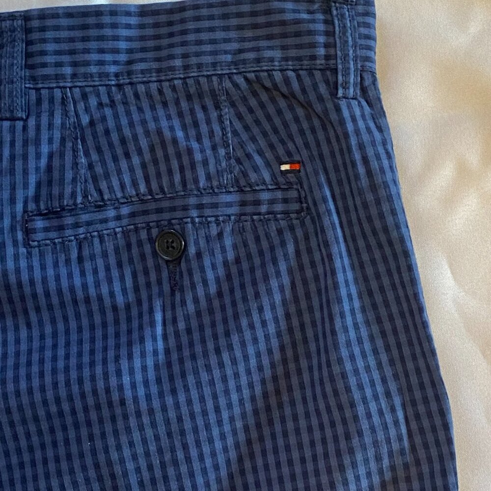 Tommy Hilfiger Navy/Blue Gingham Golf Shorts Five Pocket Men's Size 34 - Picture 6 of 9